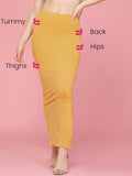 Clovia Womens Petticoat Style Saree Shapewear With Side Slit (Sw0023P07_Yellow_M)