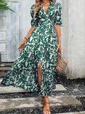 Greciilooks Rayon Fit And Flare Ankle Length One Piece Maxi Bodycon Dresses Midi Dress For Women (Gl-Wd1219_Green Green M