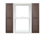 Homeside Open Louver Vinyl Shutters (1 Pair) - 12 x 71-022 Chocolate