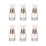 Doromy 6Pcs Refillable Frosted Glass Lotion Pump Bottles Empty Comestic Bottles Travel Containers 20ml/0.67Oz with Pump Dispense