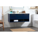 Elegant Decor Roman 48 Aluminum Alloy Mdf Single Bathroom Vanity In Blue