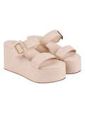 Shoetopia Fashionable Cream Platform Heels For Women & Girls /Uk5,Cream,5,B0C3RLKC16