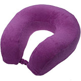 Jern U Shaped Slow Rebound Memory Foam Pillow With Button (Purple)