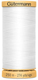 Gutermann Natural Cotton Thread 273 Yards-White