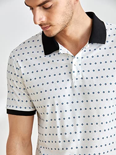 Toplot Men'S Regular Fit White Polo Shirt (Polo-5127-Square-S),White-5,,B0CB8MW3RM