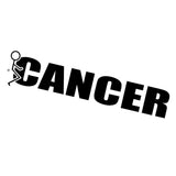 Funny Humping Stick Figure F*ck Cancer 8 Vinyl Sticker Car Decal (8 Black)