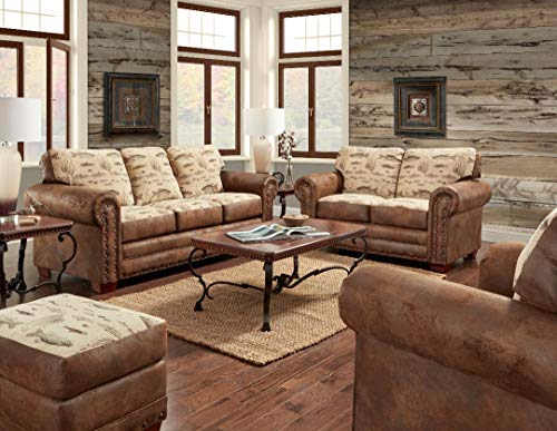 American Furniture Classics Model Angler'S Cove 4-Piece Upholstery Set, Brown