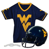 Franklin Sports West Virginia Mountaineers Kids College Football Uniform Set NCAA Youth Football Uniform Costume Helmet, Jer