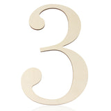 Large Wooden Numbers 12 Inch Paintable Wood Number 3 for Wall Decor, 1/5 Inch Thick Wooden Number Shape Cutouts for DIY Crafts P