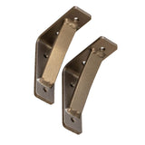 Rustic Red Door Co. Steel Heavy Duty Triangle Support Floating Shelf Bracket - Small Decorative - DIY Shelving Bracket (Pack of 