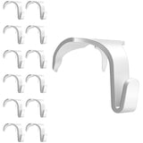 12 Pcs Molding Hooks for Picture Rails,Moulding Picture Rail Hangers Hooks for Art & Photos (White)