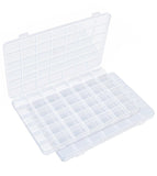 IOOLEEM 42 Grids Plastic Bead Organizer Box, Organizer Container Storage Box, Dividers for bead arts and crafts.(2 Pack)