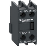 Schneider Electric - DPEAN11 Easy TeSys Auxiliary Contact Block, 1 NO and 1 NC, Screw Clamp Terminals, for use with DPE Contacto