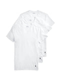 POLO RALPH LAUREN Underwear Mens 3 Pack Slim Fit V Neck Tees, White, M