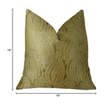 Plutus Brands Plutus Leaf Pod Handmade Throw Pillow, 16 X 16, Gold
