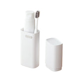 Compact Small White Travel Toothbrush Holder Case with Ventilation Hole, Portable Travel Toothbrush Cup with Cover, Storage Cont