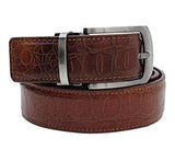 Walletsnbags Crocoprint Leather Belt (B 42_Brown_40)