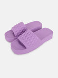 Ortho Joy Eva Sliders For Women || Waterproof & Everyday Flip Flops For Ladies || Slippers With Cushion Foot Bed || Anti-Slip Sole || Sweat Free || Super Flexible,Purple,5,B0DQTF2WWX