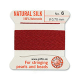 Griffin Bead Cord 100% Natural Silk Garnet #6