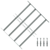 vidaXL Adjustable Security Grille for Windows with 4 Crossbars Home Improvement Hardware Material Window Guard Protection Accessories 19.7-25.6