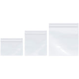 Plymor 6 x 4 (100), 6 x 6 (100), 8 x 8 (100), 4 Mil Variety Pack Heavy Duty Zipper Reclosable Plastic Bags