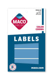 MACO Light Blue Rectangle Color Coding Labels, 1 x 3 Inches, 200 Per Box (MS1648LB)