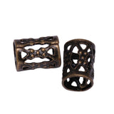 100pcs 8mm (0.3 Inch) Filigree Tube Loose Beads Antique Bronze Plated Brass Spacer (Large Hole 4.9mm) for DIY Craft Jewelry Maki