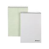 Ampad Steno Book, 6inch x 9inch, Gregg Ruled, Green Tint, 80 Sheets/Pad, 6 Pads/Pack (TOP 25278)