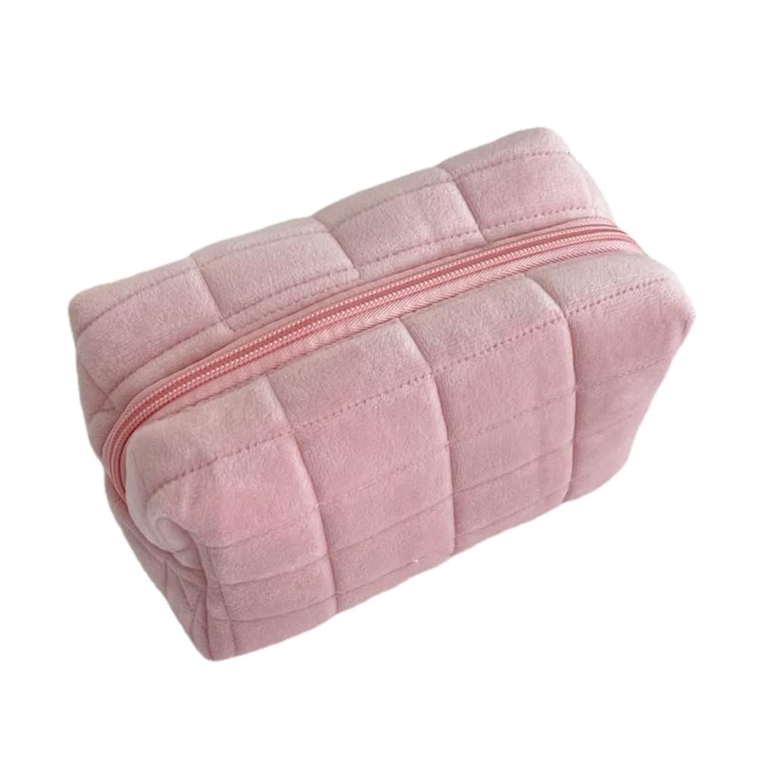 XPONNI Small Cosmetic Bag Cute Makeup Bag Y2k Accessories Aesthetic Make Up Bag Y2k Purse Cosmetic Bag for Purse (pink)