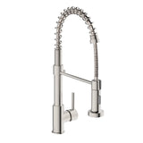 Kitchen Faucet, Commercial Kitchen Sink Faucets with Pull Down Sprayer, Stainless Steel Faucets for Kitchen Sinks, Dual Function