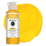 DA VINCI PAINTS Professional Artist Fluid Acrylic Paint, Cadmium Yellow Medium, 4oz