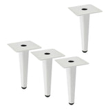 Geesatis 6 Inch Heavy Duty Furniture Legs Set of 4, 1322 lbs Capacity, Metal Legs for Furniture, Round Solid Iron Tapered Legs f