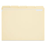 Universal UNV16115 2Ply 1/5Cut Assorted Top Tab File Folders Letter Size, Manila (100/Box)
