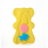 SNAPPSY Contoured Bath Sponge Mat Soft Baby Bath Sponge Cushioned Thick for Newborns, Infants, Parents, Sink, Yellow, 5.5CM