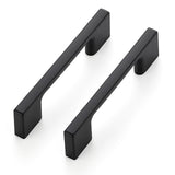 Ravinte Decor 15 Pack Kitchen Cabinet Handles 3 Hole Center Wide Foot Drawer Pulls - Black Cabinet Pulls Solid Kitchen Hardware 