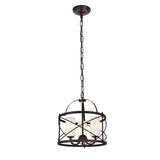 Elegant Lighting Living District Indoor Modern Home Decorative Bright Ceiling Wren Collection Pendant D15.8 H17.3 Lt:3 Dark Copp