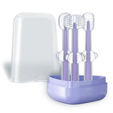 Krizkey 3 Pcs Silicone Baby Manual Toothbrush Set For 018 Months Includes Newborn Tongue Cleaner, UShaped Toothscrubber,Soft G