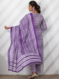 Libas Women'S Pure Cotton Kurta Set (49056_Purple Purple M