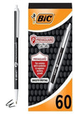 BIC PrevaGuard Clic Stic Ballpoint Pen Contains Builtin Protection On the Pen To Suppress Bacteria Growth, Black, 60Count