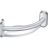 Moen LR2354DCH Bathroom Safety 9Inch Curved Bathroom Grab Bar with Integrated Corner Shelf, Chrome