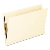 Esselte Pendaflex Laminated Spine End Tab Fastener Folder, Position #1, Legal, Manila, 50/Box