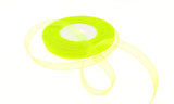 Dxeud Sheer Organza Ribbon (Fluorescent Green, 3/8 x 50 Yards)