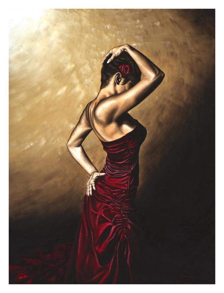 Flamenco Woman-Paper Art-26,,X34,,