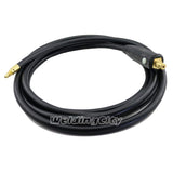 WeldingCity TIG Welding Torch Aircooled WP9 (125amp)/WP17 (150amp) Power Cable Hose 57Y03R (25ft) and Dinsetype 3550mm 1