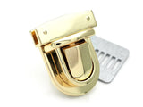 CRAFTMEMORE 11/4 Inch Press Lock Purse Lock Catch Lock Quality Purse Bag Clasp Hardware Pack of 1 Lock YB2234 (Gold)