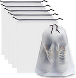 Dinojames Shoe Bags For Travel Drawstring Travel Shoe Bags For Packing, Transparent, 11.8X15.7, Pack Of 10 Pcs.