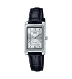 Casio LTP-1234LL-7A Womens Rectangular Standard Classic Leather Band Silver Dial Dress Watch