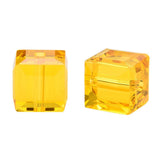 24pcs Adabele Austrian 8mm Faceted Cube Crystal Loose Beads Light Topaz Yellow Compatible with Swarovski Crystals Preciosa 5601 