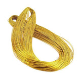ATORSE 3xJewelry Braided Thread Metallic Cords Jewellery Making Accessory Deep Gold