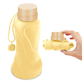 Collapsible Water Bottles,650ml,Leak Proof,Reuseable BPA Free Silicone Foldable Water Bottles,Durable Lightweight for Travel Gym